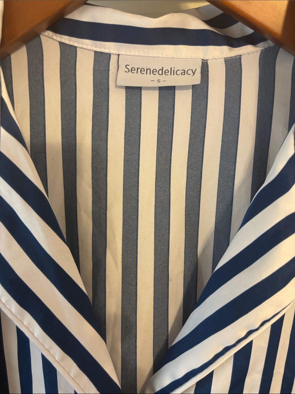 Serenedelicacy Blue & White Striped Short Pajama Set - Picture 2 of 6